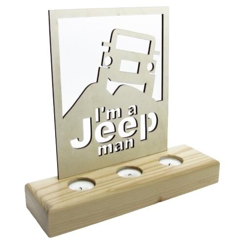 Didideko Wood Tealight Candle Holder for Jeep