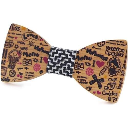 Baby Boys Girls Bowtie Kids Wooden Bow Ties necktie Small Size Butterfly School Child Student bow tie Cravat Gravatas