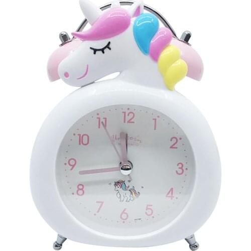 Children Cute Unicorn Alarm Clock Bedroom Night Light Digital Desk Clocks reveil enfant Kids Girls New Year Gifts