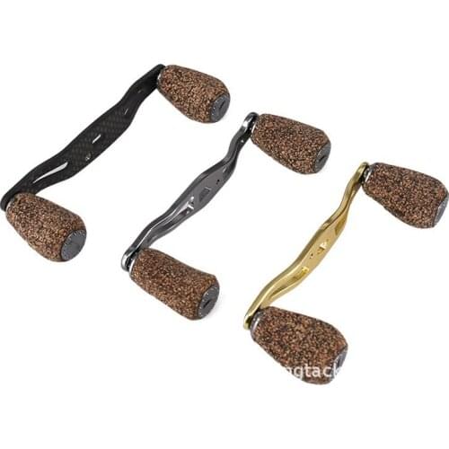 DIY Fishing Baitcasting Reel All-metal Carbon Rocker Arm Handle Soft Glue Grip