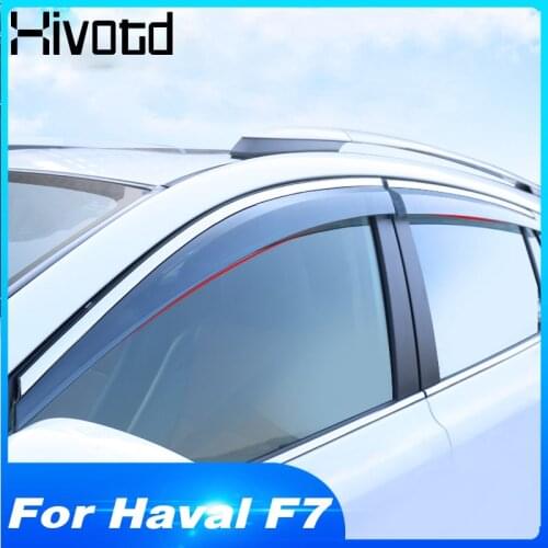 Hivotd For Haval F7 F7X 2019 Car Window Visor Sun Guard Protection Cover Parts Rain Deflectors Exterior Decoration Accessories