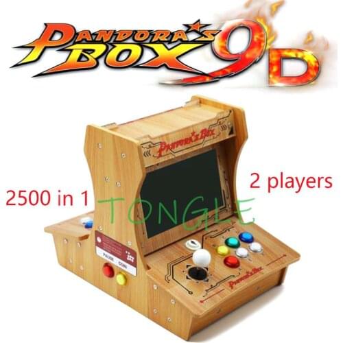 Latest Pandora Box 9D Arcade Game Console Retro Game Machine 2500 in 1 Pause Favorite Function Dual Screen Bartop 2 Players