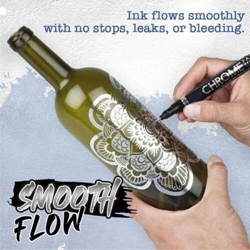 Liquid Chrome Markers Set Silver Art Mirror Markers Fade-proof Metal Permanent Paint Craftwork Pen Accessories