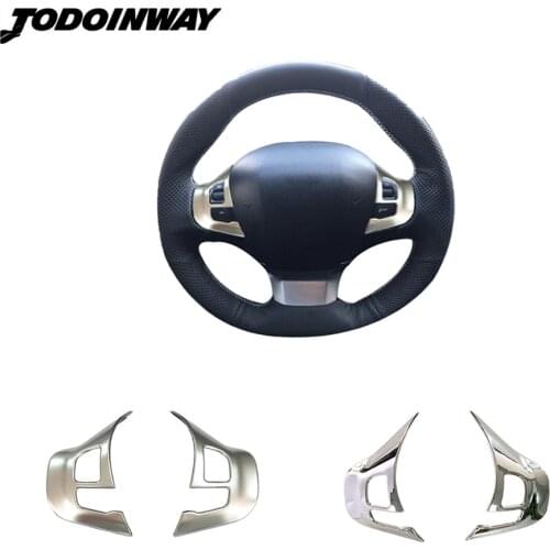 Steering Wheel Sticker Decorative Trim styling mouldings for peugeot 208 308 308SW for gti 2013 2014 2015 2016 2017 2018