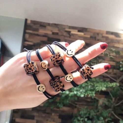 New Womens Heart Elastic Hair Band Pearl Leopard Print Animal Head Rope Bracelet Dual-use Cute Girl Fashion Hair Accessories