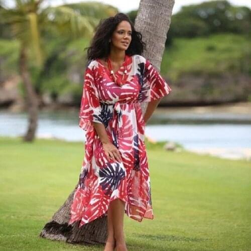 Sexy Bikini Cover Up Beach Wear Dress Tunic Pareo Beach Cover Up 2021 Summer Chiffon Women Bathing Suit Swimsuit Cover Up #Q408