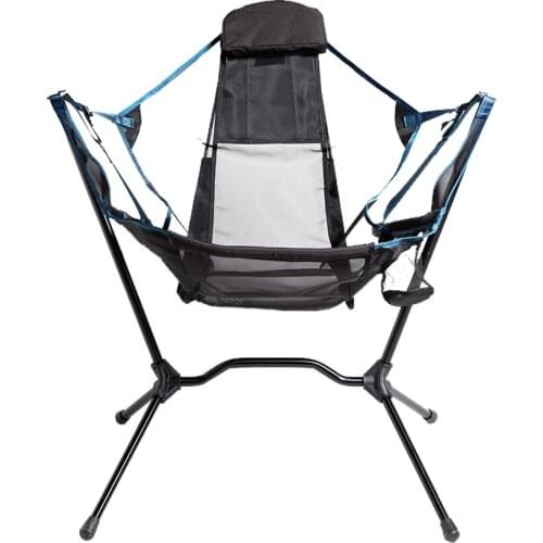 Portable Heavy Duty Outdoor Folding Camping Swings Chairs Aluminum Alloy Luxury Camping Chair Backrest Folding Outdoor Furniture