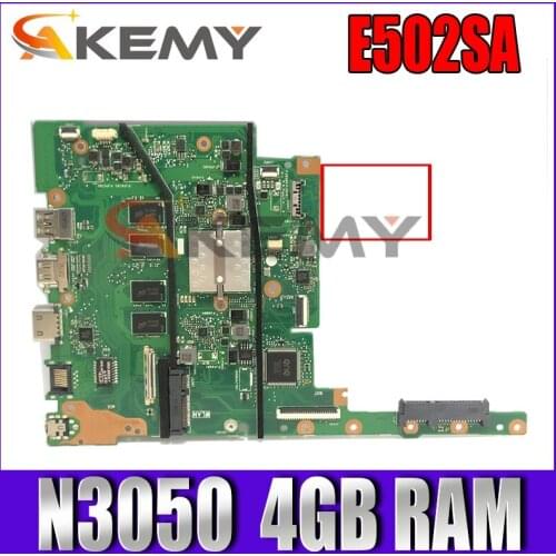 E502SA 15.6” Motherboard N3050 Processor 4GB RAM For ASUS E402 E502 E502SA E402SA E402S E502S laptop Motherboard Test OK