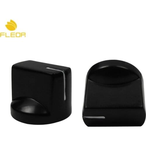 FLEOR 50pcs Black Plastic Flush Bass Guitar Effect Pedal Amp Amplifier Knobs Guitar Parts Accessories