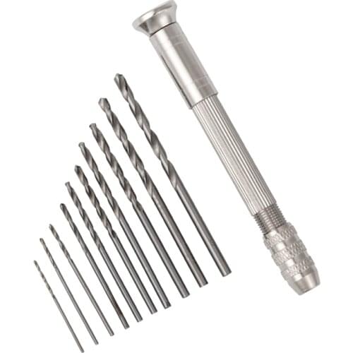 Steel Micro Drill Bits Set 0.8mm~3mm Drill Bit Twist Drill Manual Hand Drilling Jewelry Tools for DIY Crafts 2 Sets