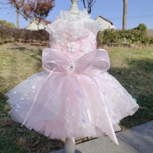 Hadmade Dog Wedding Dress Marriage Pet Clothing for Dog Skirt Tutu Cat Chihuahua Yorkshire Puppy Dresses Small Dog Clothes