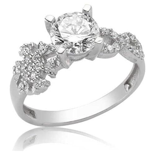 Tevuli 925 Sterling Silver Snowflake Infinity One Stone Lady 'S Ring