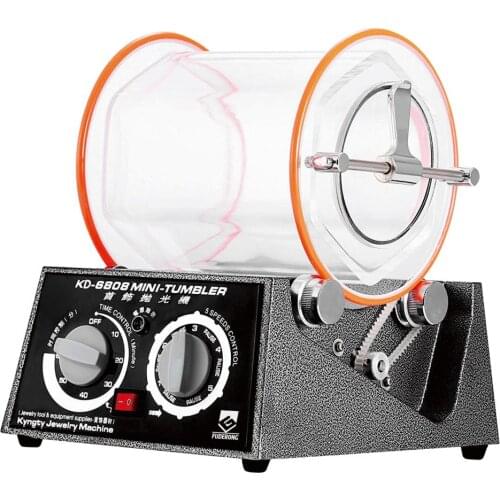 110V Rotary Tumbler Polisher Jewelry Polishing Finishing Machine Capacity 3KG, Two-way Rotation Design