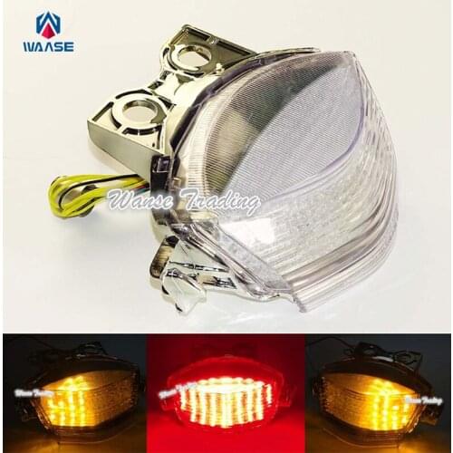 Waase E-Marked Tail Brake Turn Signals Integrated Light Clear Lens For 2006-2008 KAWASAKI Ninja 650R EX650 ER6N ER6F ER-6N ER-6F