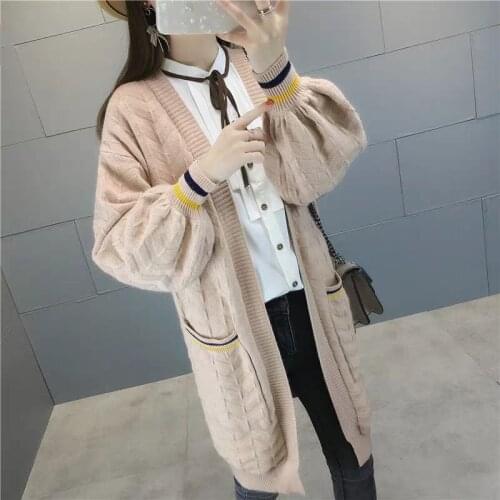Spring and Autumn Sweater Jacket Women 2021 New Mid-length Knitwear Women Cardigan Sweater Coats Lady Shawl Jackets