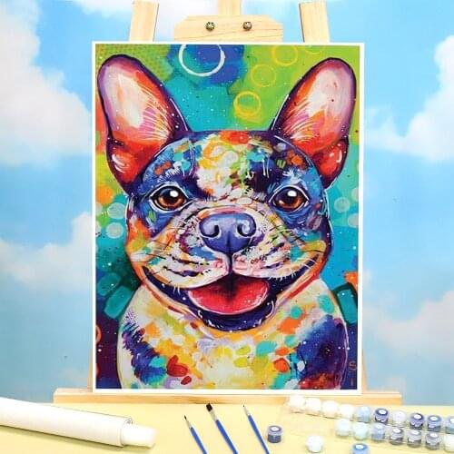 Animal Dog Terrier Painting By Numbers Kit Acrylic Paints 40*50 Picture By Numbers Photo Home Decoration Adults Handicraft