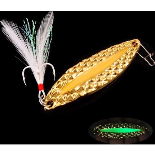 1Pcs Metal Spinner Spoon Fishing Lure 2.5/3.5/5/7/10/15/20g Hard Bait Luminous Noise Paillette Artificial Bait Small Sequins