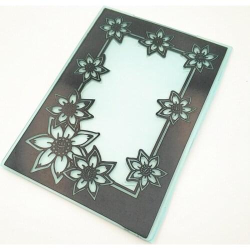 10.5x14.5cm Flower box Embossing folders Plastic bump Scrapbooking DIY Template Fondant indentation Cake Photo Album Card Make