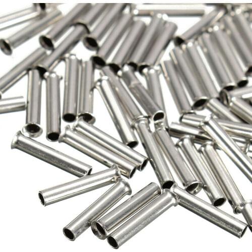 100pcs tinned copper material non-insulated terminal 0.5mm2-16.0mm2 cable, copper tube bare terminal copper crimp terminal wire