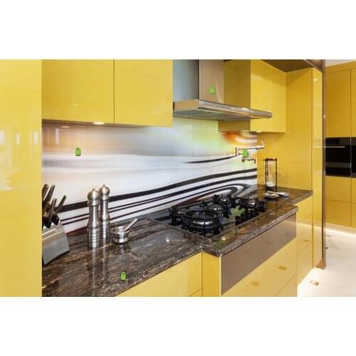2017 hot sales 2PAC kitchen cabinets yellow colour modern high gloss lacquer kitchen furnitures pantry L1606071