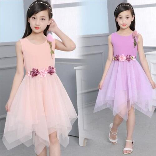 2019 Summer Dress for Children Flower Girls Dress Party Wedding Dress Elegent Princess Vestidos for 4-12Y