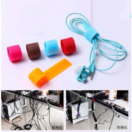 25pcs/lot 18cm*2cm cable line bundle nylon cable ties headphone cable Magic sticker nylon cable ties reusable Self-adhesive