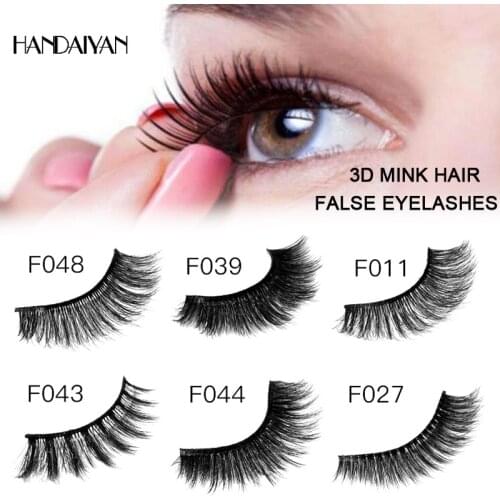 3D Mink False Eyelashes Full Strips Thick Cross Long Lashes Wispy Fluffy Eye black Nature Fluffy Long Soft Reusable Makeup tool
