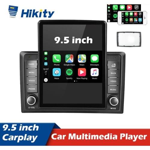 Hikity 9.5 Inch Carplay Car Multimedia Player Vertical Screen 2Din Car Stereo Receiver For Hyundai Nissian Toyota Lada