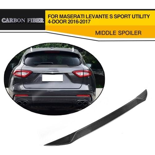 Car Styling Carbon Fiber Car Rear Boot Lip Spoiler for Maserati Levante S Sport Utility 4 Door 2016-2017