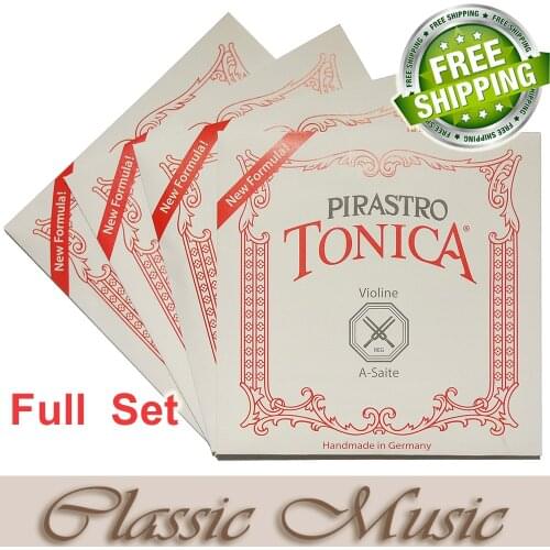 Freeshipping! Free shipping ,Pirastro tonica Full Set (412021) violin strings, Ball end ,nylon strings made in Germany