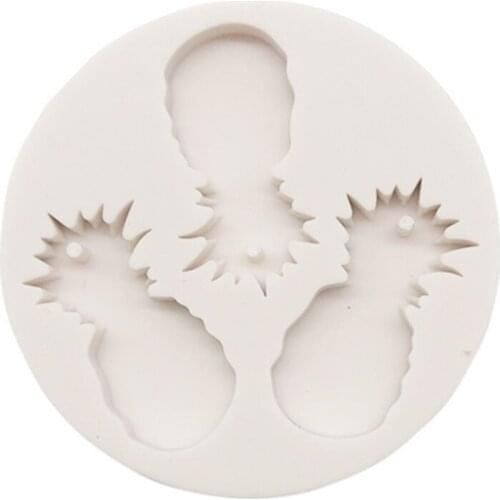 Glitter Pineapple/Cactus Shape Keychain Epoxy Resin Mold Keyring Pendant Casting Silicone Mould DIY Crafts Jewelry Making Tool