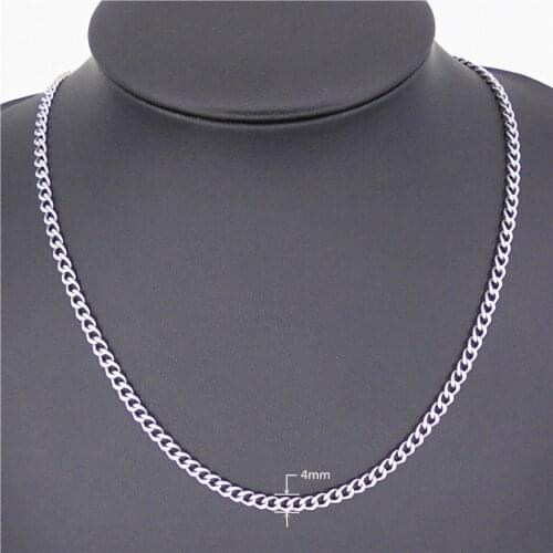 16"18"20"22"24"26"100%Stainless steel chain necklace Mill2 shape For pendant jewelry findings never fade no allergy DIY