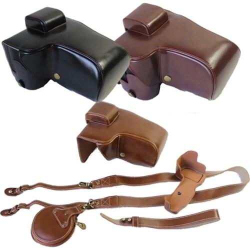 Battery Openning PU Leather Camera Case Cover For Nikon Z6 Z7 Black/Brown/Coffee Colorful Pouch Cover with Storage Bag