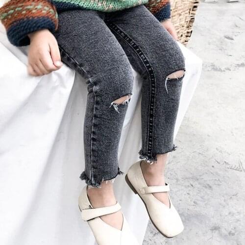 Flying Whales Black Jeans For Girls China