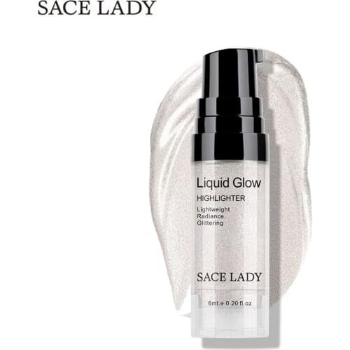 SACE LADY Face Highlighter Cream Liquid Illuminator Makeup Shimmer Make Up Facial Brighten Shine Highlighters Cosmetic Wholesale