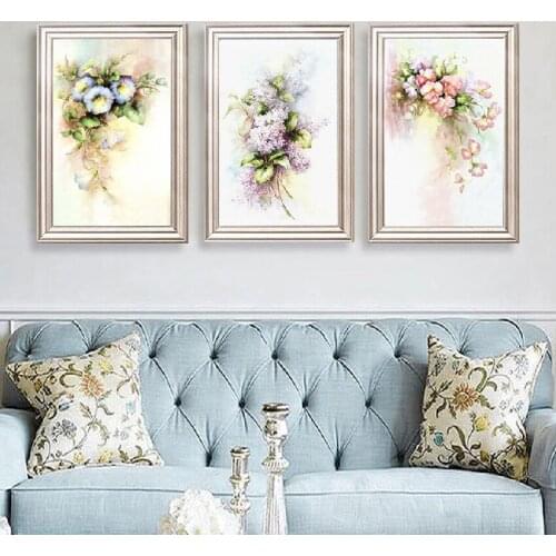 Beautiful Flowers Watercolor Canvas Painting Hanging Wall Art Print Picture Home Decor Poster For Living Room Bedroom