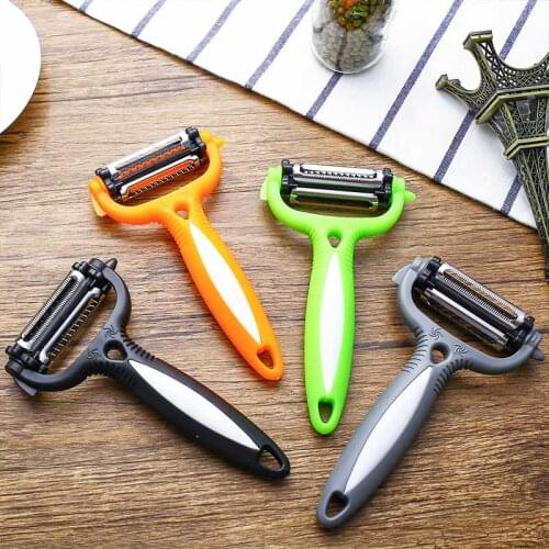 3 In 1 Kitchen Accessories Cooking Tools Multifunction Cutter Fruit Slicer Potato Carrot Grater Vegetable Peeler 1Pcs 15.1*9cm
