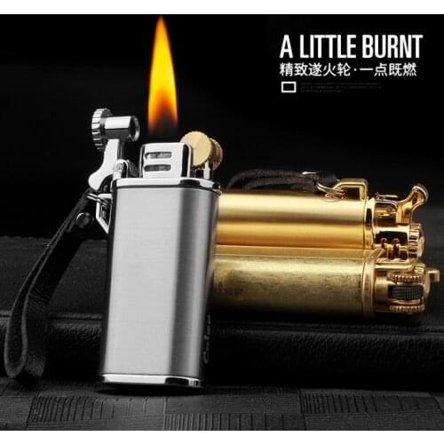 CHIEF Metal brass Retro Design Kerosene gasoline lighter、key pendant vintage copper kerosene lighter