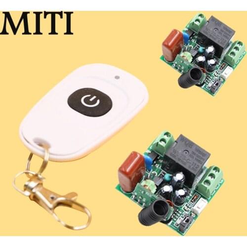 Best Quality Mini 1CH RF Wireless Remote Control Switch System 1 Transmitter &2 Receiver Learning Code New Remote Control