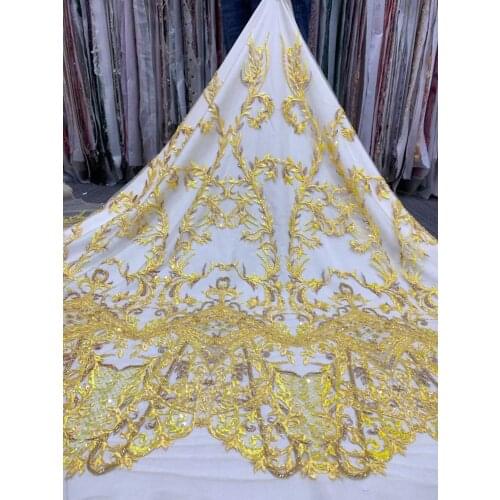 Nigerian Net Mesh Lace Fabric Top Selling SYJ-3186817 Lace Fabrics High Quality African French Tulle Lace Fabric