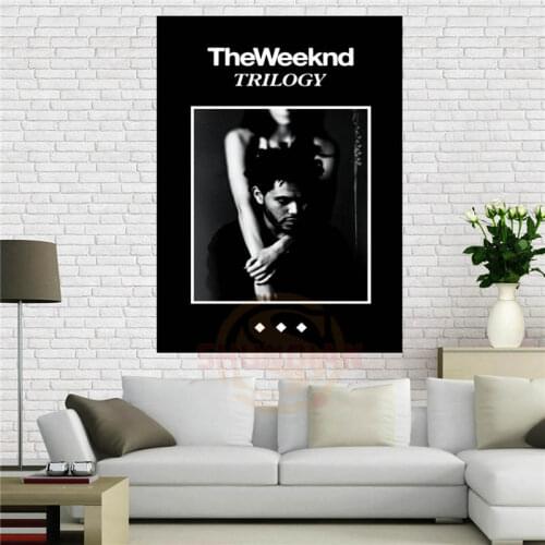 Custom canvas poster The Weeknd Trilogy Music Poster 90x60 cm Home Decoration cloth fabric wall poster print Silk Fabric