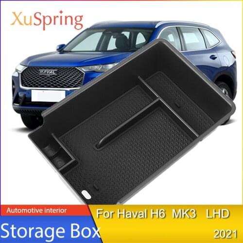 Console Car Armrest Central Storage Box + Center Console Container Glove Organizer Case Accessories For Haval H6 MK3 2021