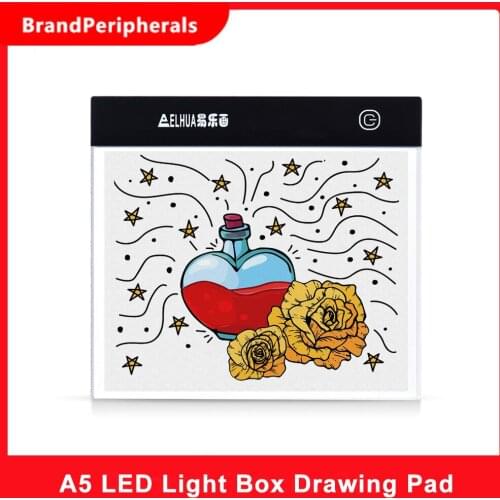 Portable A5 LED Light Box Drawing Tracing Tracer Copyboard Diamond Jewel Paint Tool with Stepless Brightness Control USB Cable