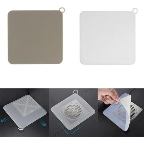 Sink Drain Stopper Silicone Deodorant Pad Toilet Sewer Anti Odor Floor Drain Cover Bathroom Deodorant Plug Hair Pickups Home