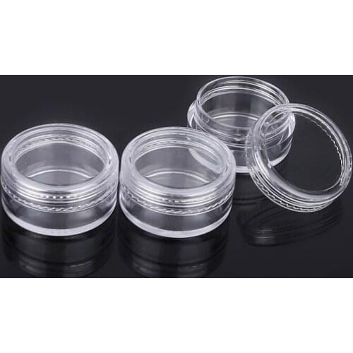 200pcs 2g 3g 5g Empty Cosmetic Sample Container Round Pot Small Storage Box for Make Up Eye Shadow Nails Powder