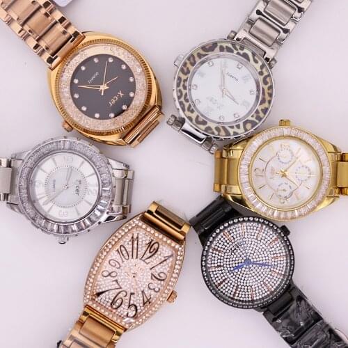 SALE!!! Discount X-cer Crystal Rhinestones Lady Mens Womens Watch Japan Mov't Hours Stainless Steel Bracelet Gift No Box