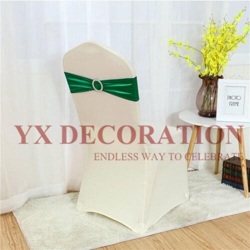 Factory Price Bronzing Metalic Lycra Band Spandex Chair Sah For Chair Cover Wedding Event Decoration
