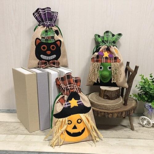 Witch/Pumpkin/Owl/ Cat Non-woven Fabric Bag Candy Bags Halloween Party Supplies Party Decoration for Children DIY Gifts