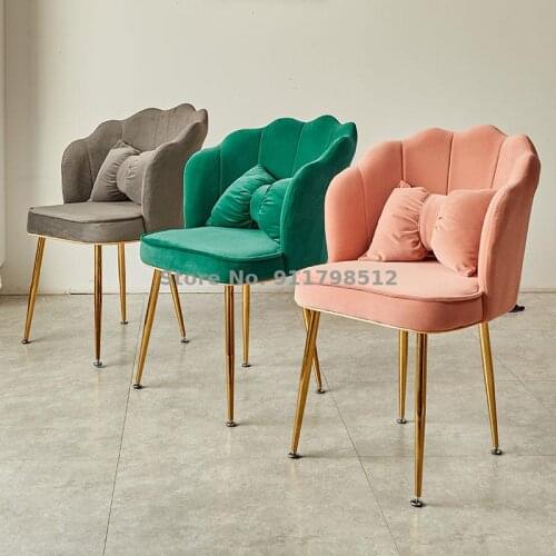 Light luxury dressing chair net red makeup chair modern simple petal chair backrest makeup stool bedroom girl manicure chair