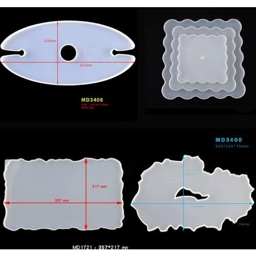 TC025 Irregular Silicone Molds Tray Mold DIY Geode Coasters Mould Three Layer Fruit Tray Epoxy Resin Mold for Jewelry Crafts